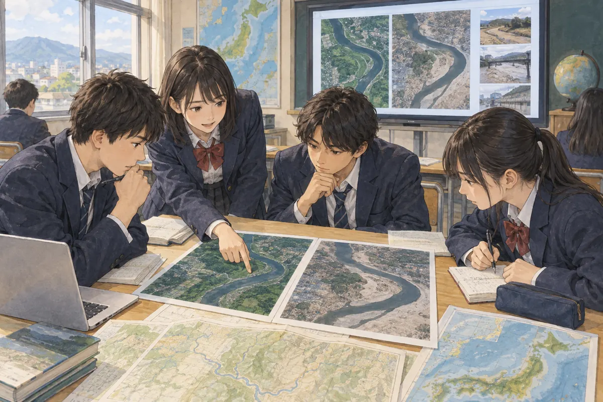 本课插图：The River in a Satellite Image