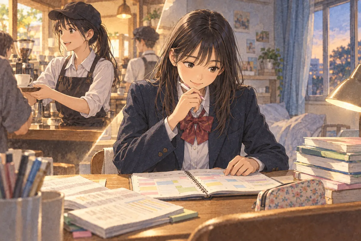 本课插图:A Part-Time Job and an Exam Week