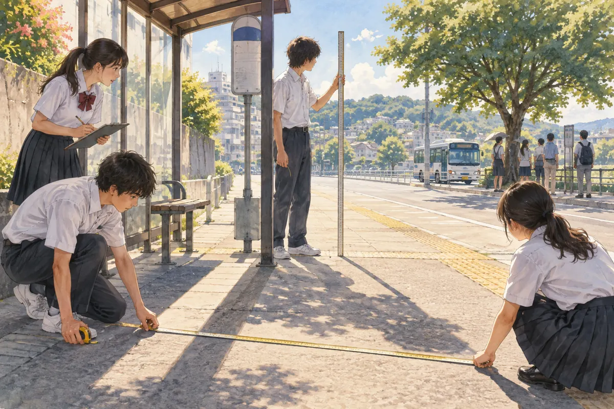 本课插图:The Bus Stop in the Summer Sun