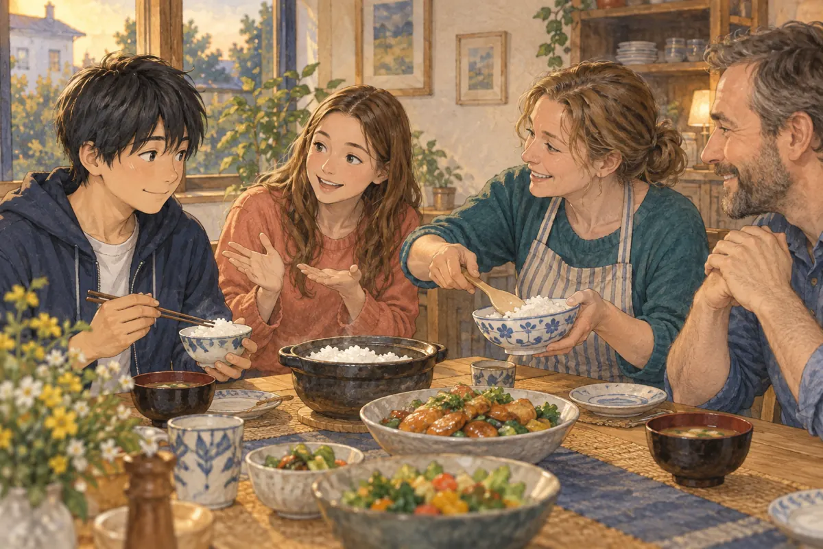 本课插图:A Question at the Dinner Table