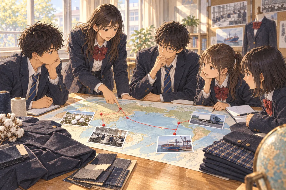 本课插图:A School Uniform's Long Journey