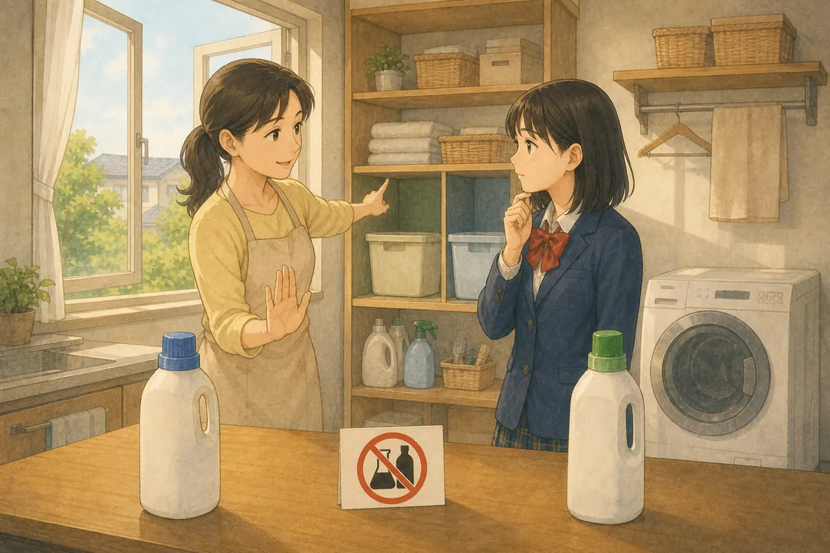 Lesson illustration：Do Not Mix These Cleaners