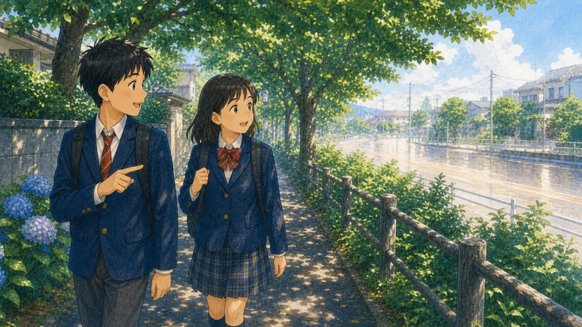 Lesson illustration:A Cooler Route to School