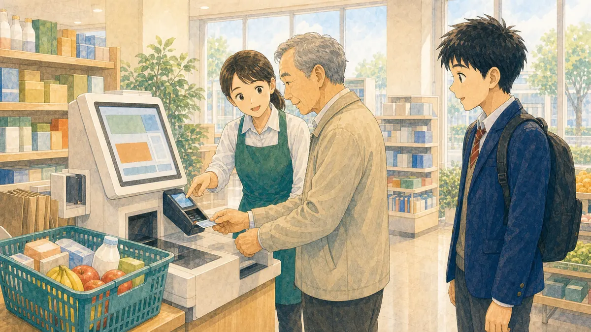 Lesson illustration：The Shop Without a Cashier