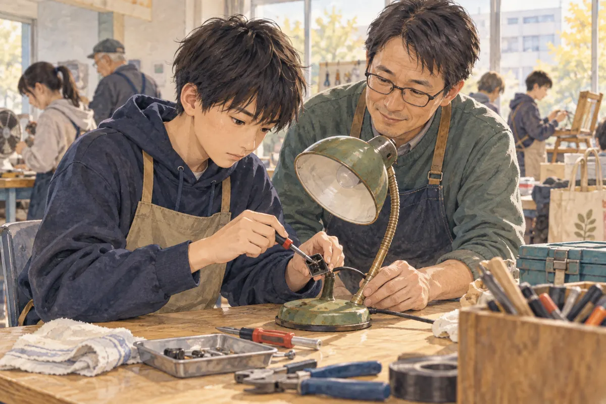 Lesson illustration：A Repair Day for Old Things